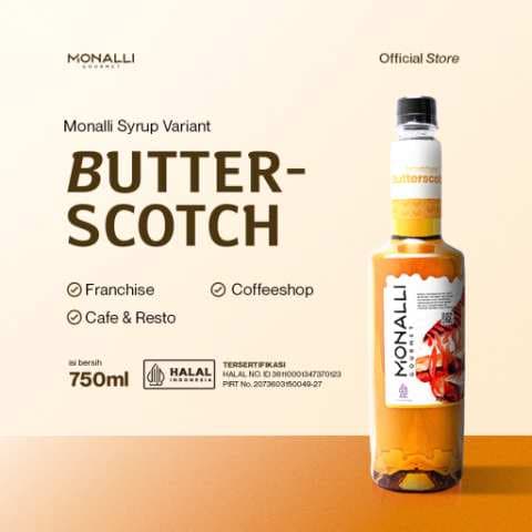Monalli Syrup - 750 mL Butterscotch